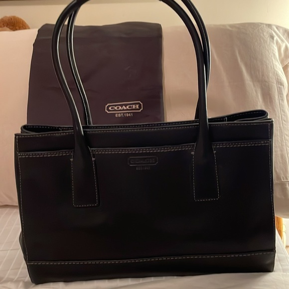 Coach Black Leather Handbag - Picture 3 of 4
